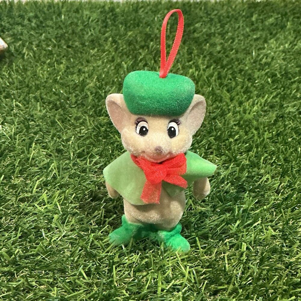 Disney Rescuers Down Under Bianca Mouse Flocked Christmas Tree Ornament McD 1990
